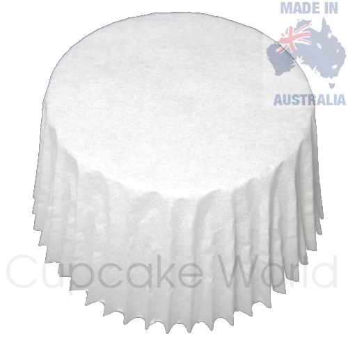 500PC CLASSIC WHITE PATTY PAN PAPER MUFFIN CUPCAKE CASES